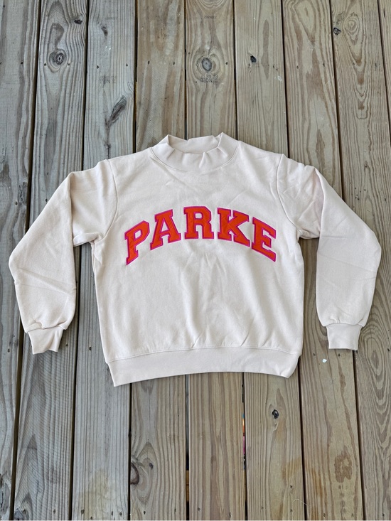 Parke Tops - NEW Parke x Dunkin' Varsity Mockneck Latte Small/Medium Cream